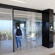 YIWAN Carga ligera peatonal sistema de puerta de cristal automático puerta corredera motorizada 24G