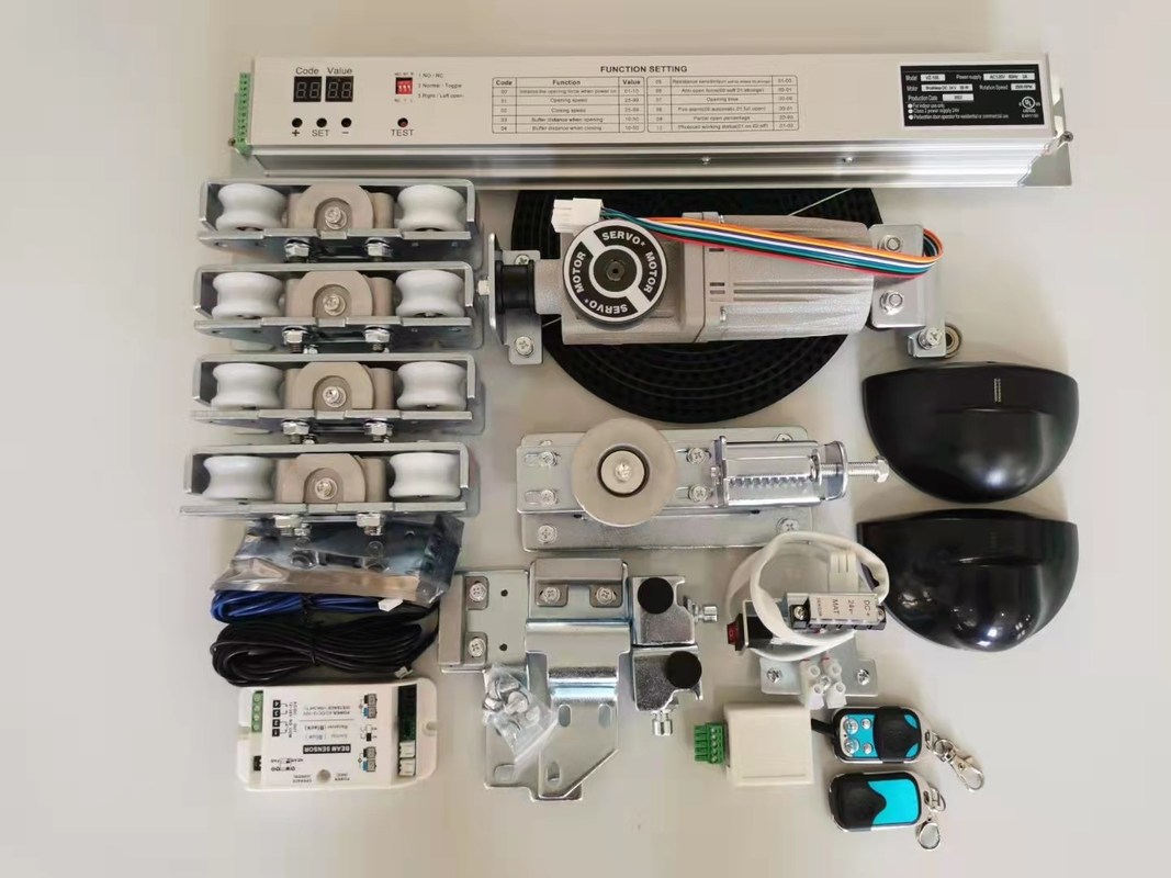 Sistema de seguimiento de puertas corredizas de trabajo pesado, sistema de operador de puertas corredizas automáticas de vidrio de aluminio (YW-195)