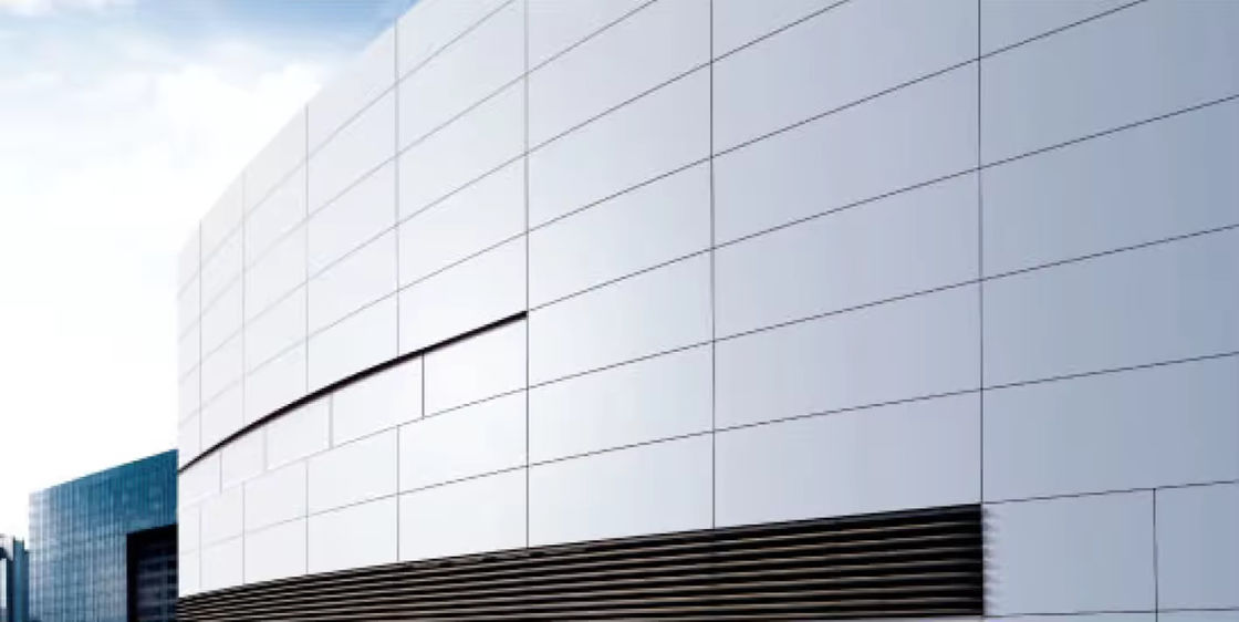 Exterior de carilla de aluminio blanco con aislamiento térmico K=2,0-3,0W/ ((m2·K)