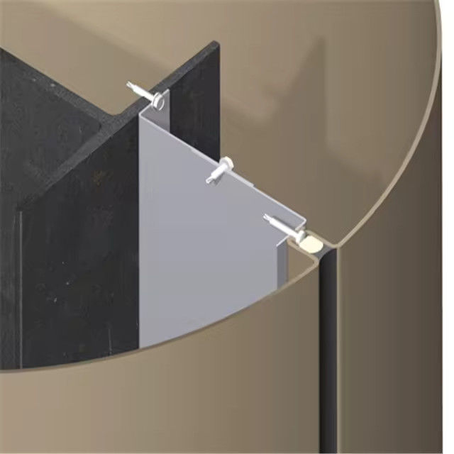Pared de cortina de carilla de aluminio anodizado de grado A a prueba de fuego con rendimiento de aislamiento acústico ≥ 35 dB