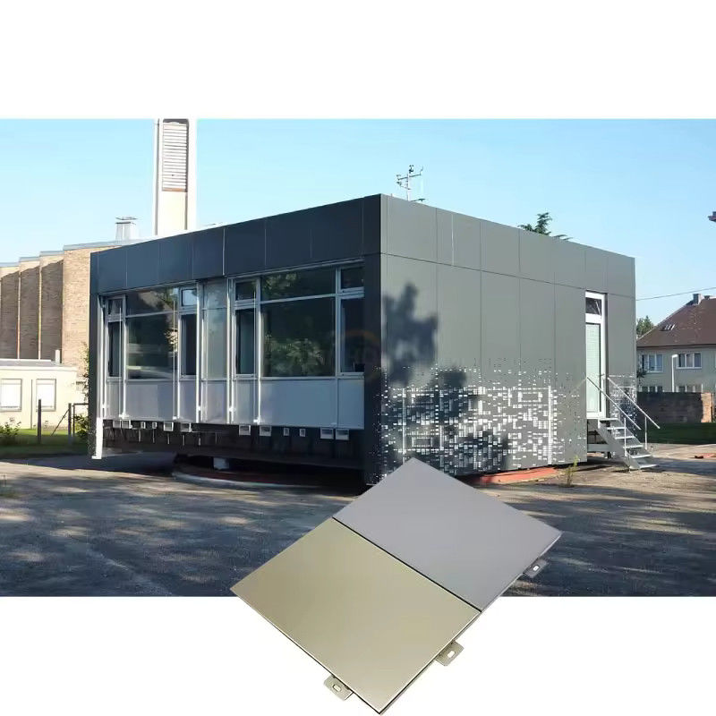 Pared de cortina de chapa de aluminio con resistencia a la presión del viento ≤ 2,5KN/m2 Rendimiento de aislamiento acústico ≥ 35 dB Duración ≥ 15