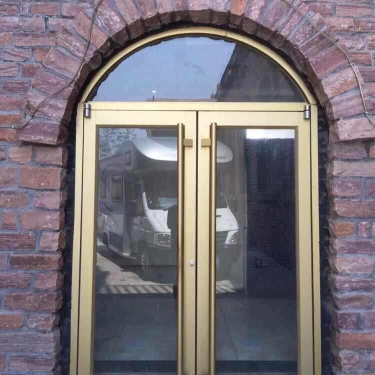 Puerta Kfc sencilla, segura y hermosa, doble puerta giratoria automática, puerta de supermercado automática.