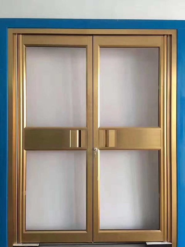 Puerta Kfc sencilla, segura y hermosa, doble puerta giratoria automática, puerta de supermercado automática.