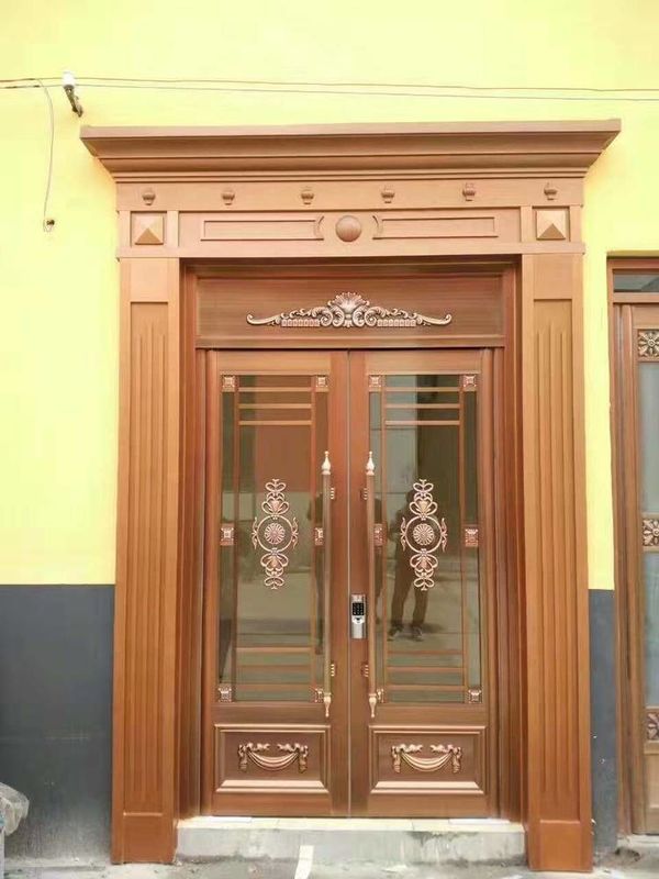 Puerta Kfc sencilla, segura y hermosa, doble puerta giratoria automática, puerta de supermercado automática.