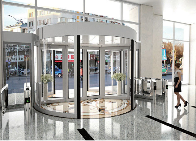 Nueva puerta giratoria de vidrio de diseño para hotel aeropuerto centro comercial hospital