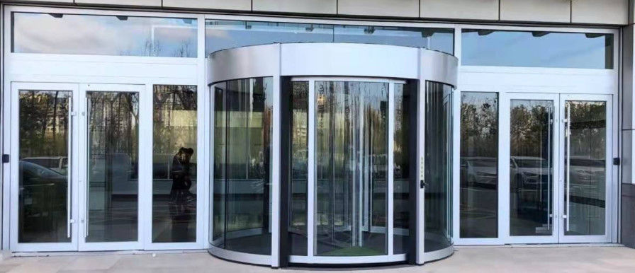 Nueva puerta giratoria de vidrio de diseño para hotel aeropuerto centro comercial hospital