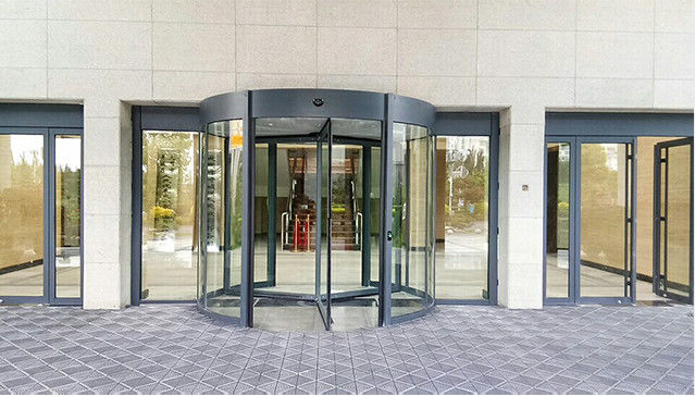 Nueva puerta giratoria de vidrio de diseño para hotel aeropuerto centro comercial hospital