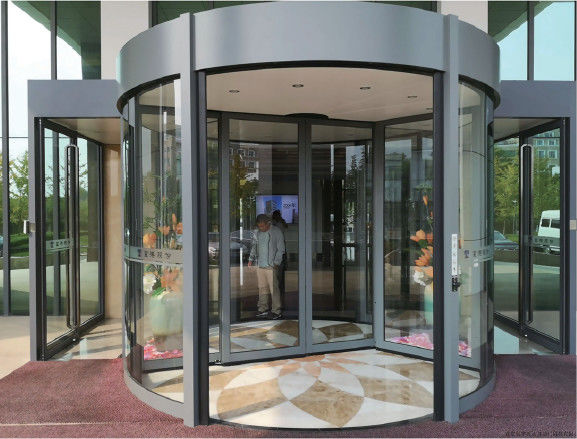 Nueva puerta giratoria de vidrio de diseño para hotel aeropuerto centro comercial hospital