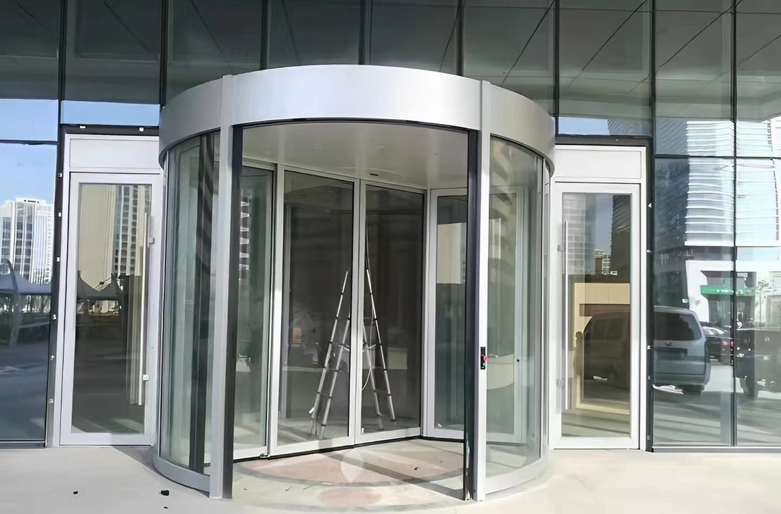 Fabricante Puerta giratoria totalmente automática de inducción automática de vidrio para edificios comerciales de hoteles