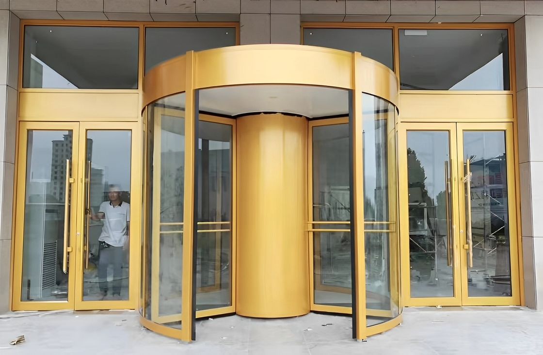 Fabricante Puerta giratoria totalmente automática de inducción automática de vidrio para edificios comerciales de hoteles
