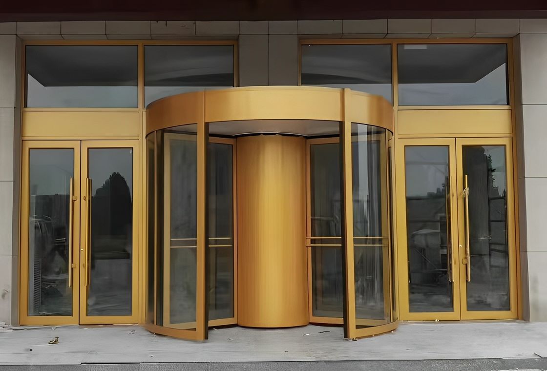 Fabricante Puerta giratoria totalmente automática de inducción automática de vidrio para edificios comerciales de hoteles