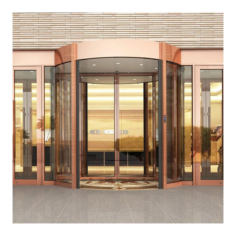 Control de acceso seguro y fácil Commercial 2/3/4 alas cristal de vidrio manual puerta giratoria automática