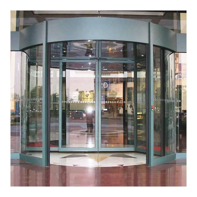 Control de acceso seguro y fácil Commercial 2/3/4 alas cristal de vidrio manual puerta giratoria automática